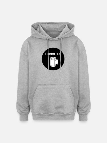 I Shoot Film - Oversized Unisex Hoodie - heather grey