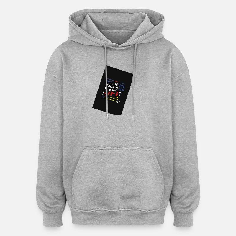 Einfluss auf den eigenen Lebensweg - Oversized Unisex Hoodie - Grau meliert