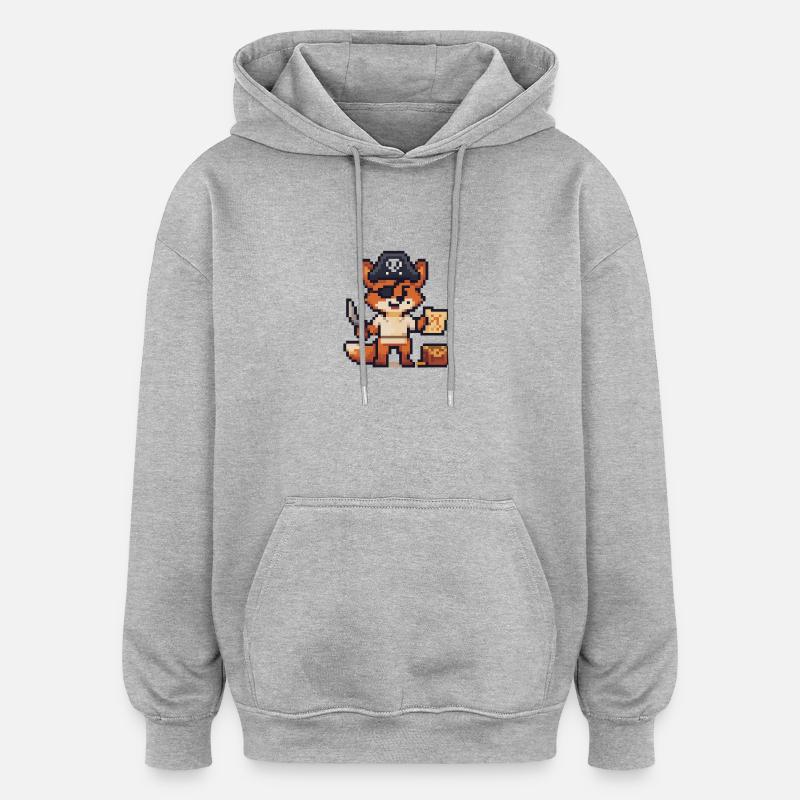 Marcel Seibt - Sweat à capuche oversize unisexe - gris chiné