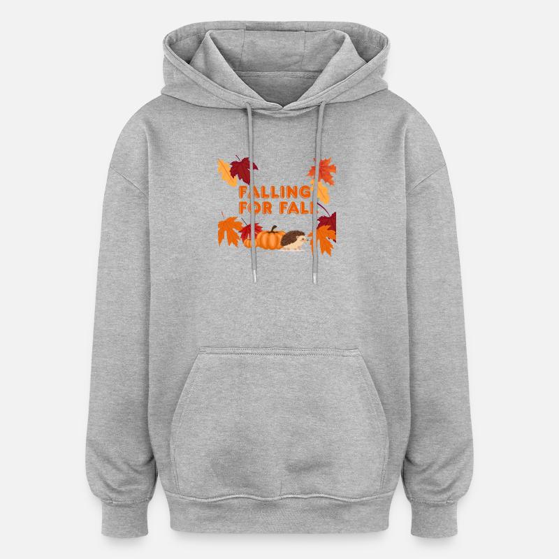 Falling Fall - Oversized Unisex Hoodie - Grau meliert
