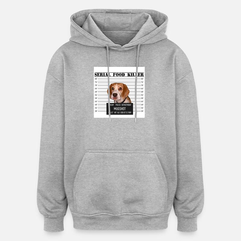 Anonym - Oversized Unisex Hoodie - Grau meliert