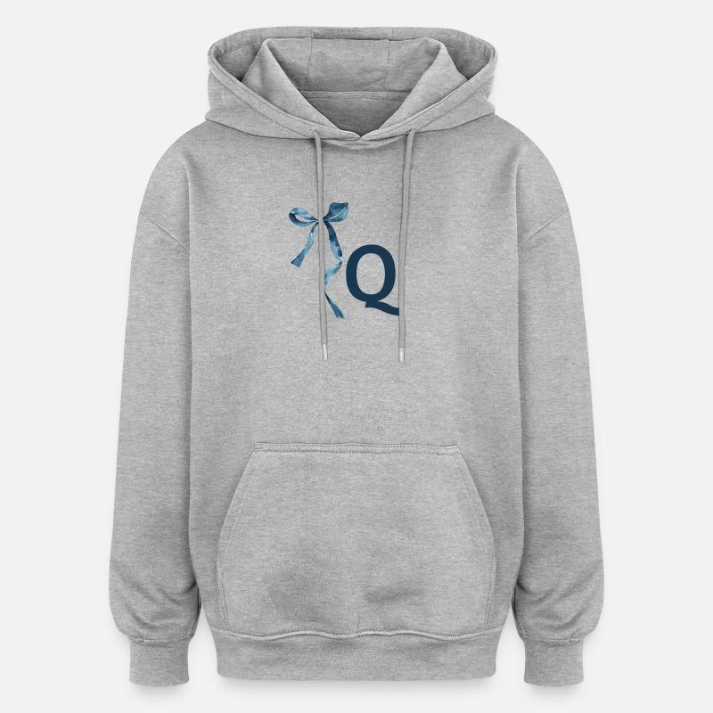 Monogram q gift idea - Oversized Unisex Hoodie - heather grey