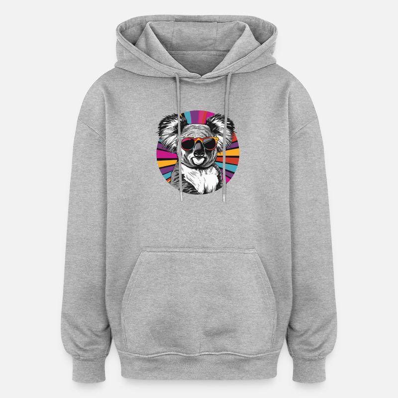 Koala Comic - Oversized Unisex Hoodie - heather grey