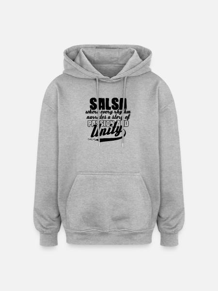 Salsa dans Cuba latin festskjorte - Oversized unisex-hettegenser - gråmelert