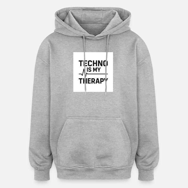 FFF2E098-3E0D-4F1A-841F-4C2C13A47547 - Sweat à capuche oversize unisexe - gris chiné