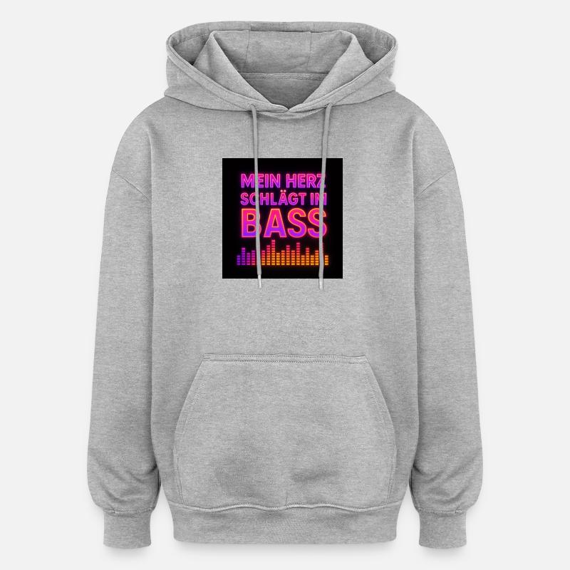 CA99D663-EC7C-4B5D-9703-3C60FD74DC17 - Sweat à capuche oversize unisexe - gris chiné