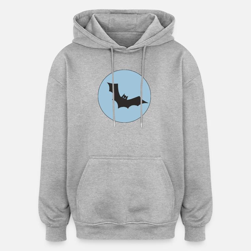 Halloween - Sweat à capuche oversize unisexe - gris chiné