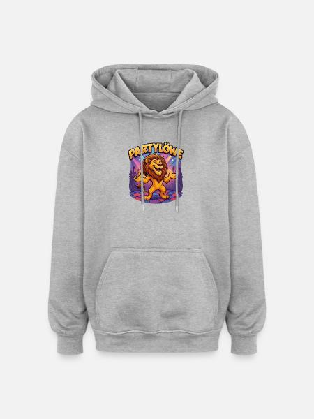 Partylöwe Disco Tanz - Oversized Unisex Hoodie - Grau meliert