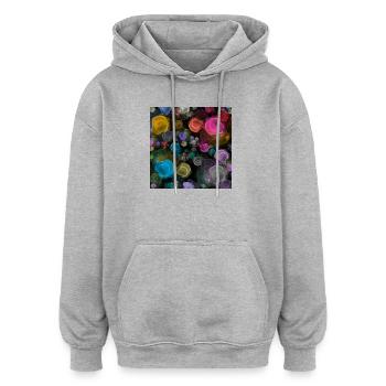 paint - Oversized Unisex Hoodie - heather grey - Front - Noah (186cm)