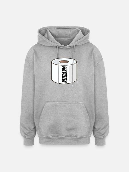 IRRITABLE BOWEL TOILET PAPER DIGESTION - Oversized Unisex Hoodie - heather grey