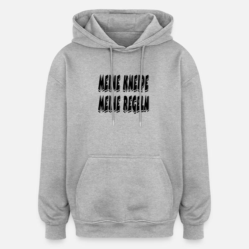 Kneipe - Oversized Unisex Hoodie - Grau meliert