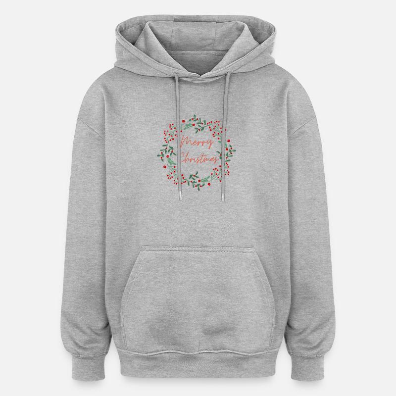 Joyeux Noël - Sweat à capuche oversize unisexe - gris chiné