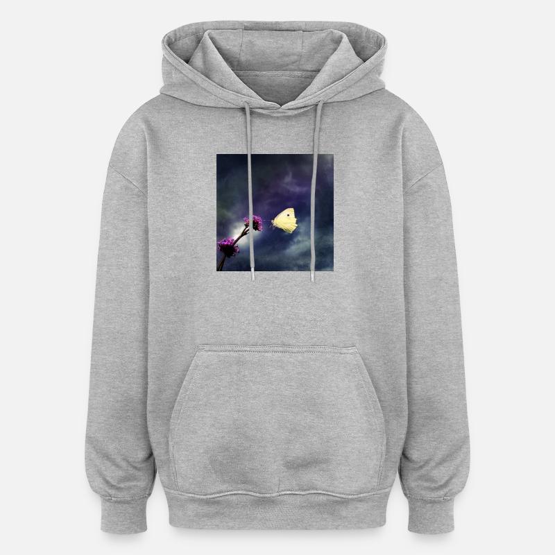 Approche en mode orage - Sweat à capuche oversize unisexe - gris chiné