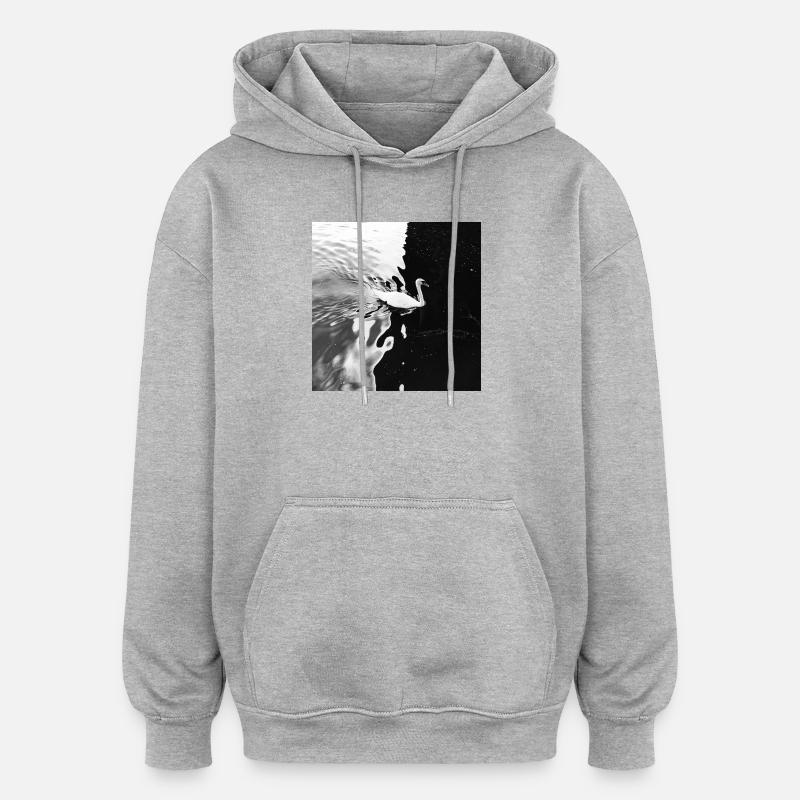 De la lumière aux ténèbres - Sweat à capuche oversize unisexe - gris chiné