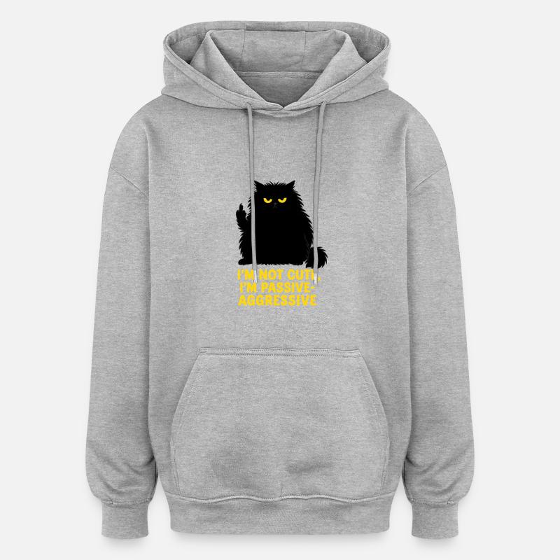 I'm Not Cute – Mr. Cuddly Stuff - Oversized Unisex Hoodie - heather grey
