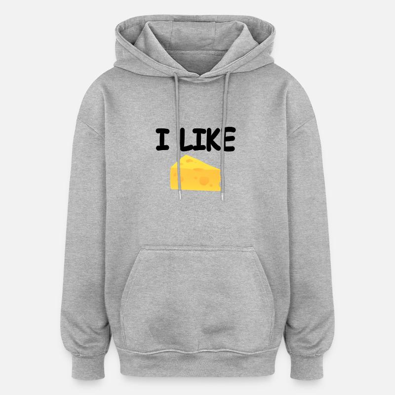 Fromage - Sweat à capuche oversize unisexe - gris chiné