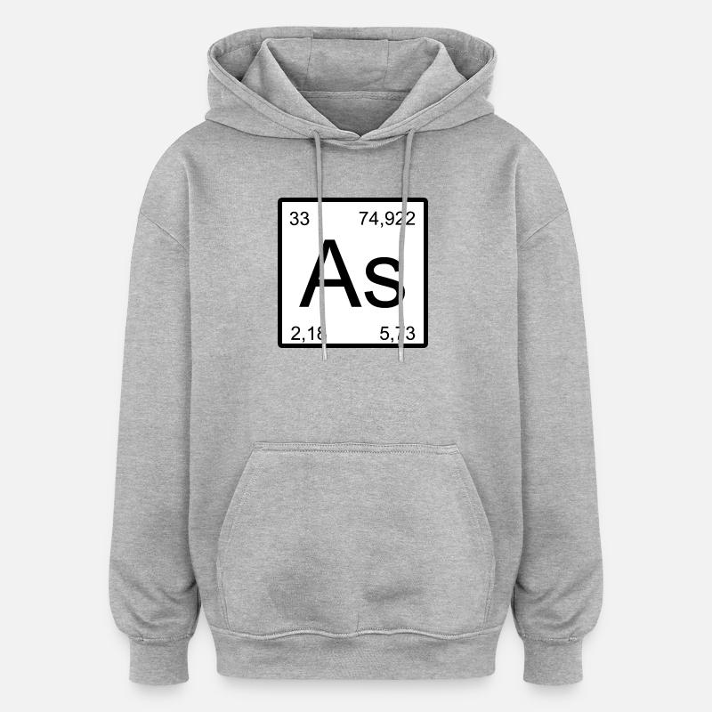 As Element Kunstdruck - Oversized Unisex Hoodie - Grau meliert