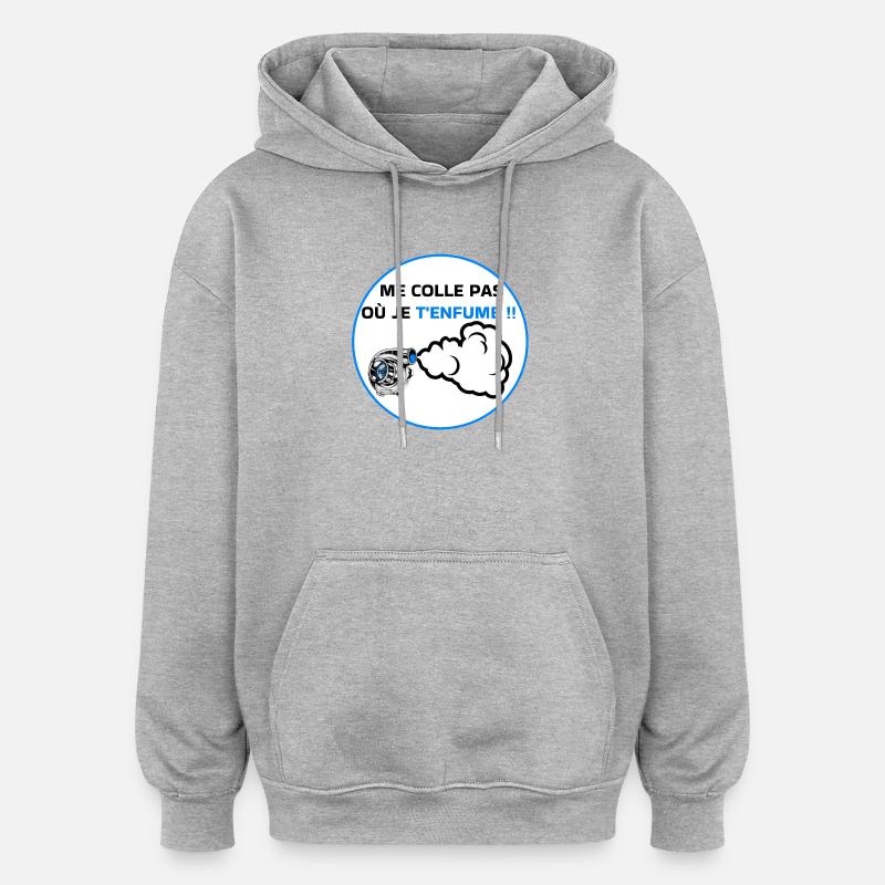  Bagnole - Sweat à capuche oversize unisexe - gris chiné