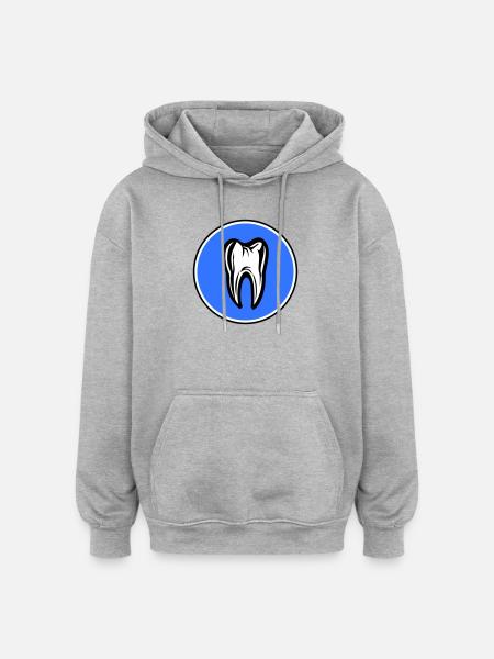 Tooth Dental Dentist Icon - Oversized Unisex Hoodie - heather grey