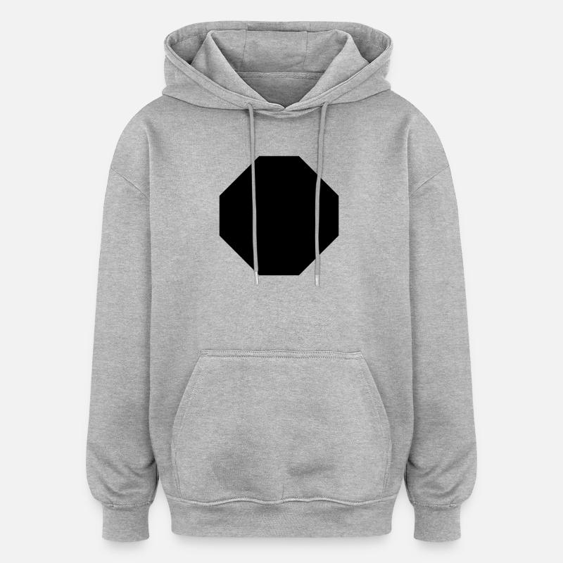 achteck - Oversized Unisex Hoodie - Grau meliert