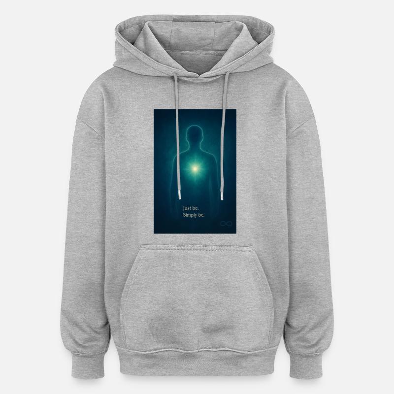 Paroles du silence - Sweat à capuche oversize unisexe - gris chiné