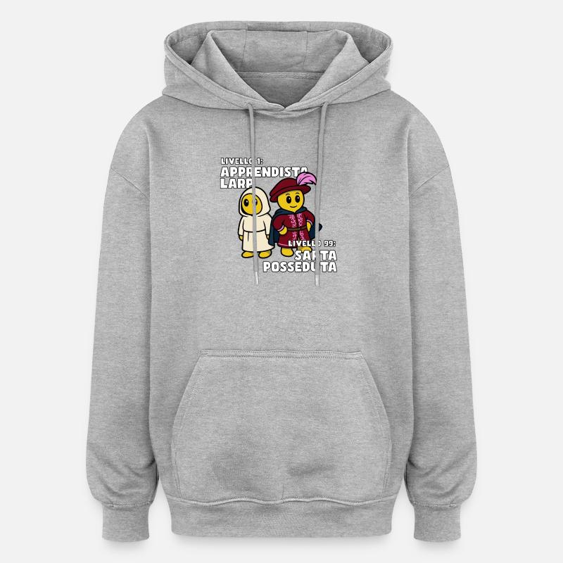 Possessed Seamstress – LARP Evolution - Oversized Unisex Hoodie - heather grey