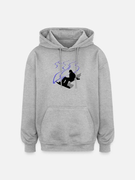 Snowboard - Oversized Unisex Hoodie - heather grey