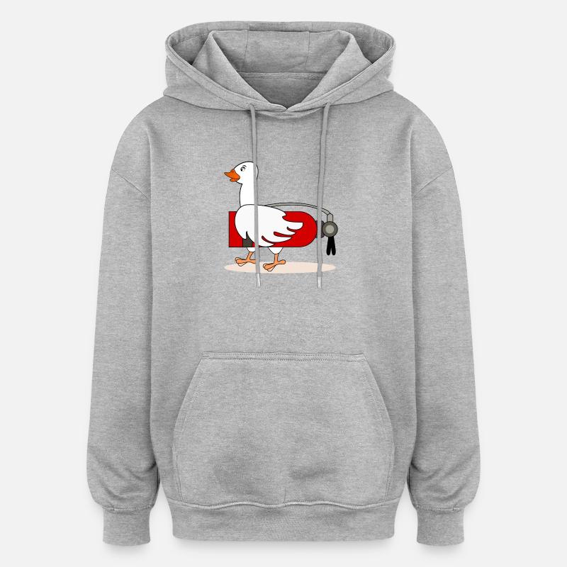 Fire extinguisher goose fire brigade - Oversized Unisex Hoodie - heather grey