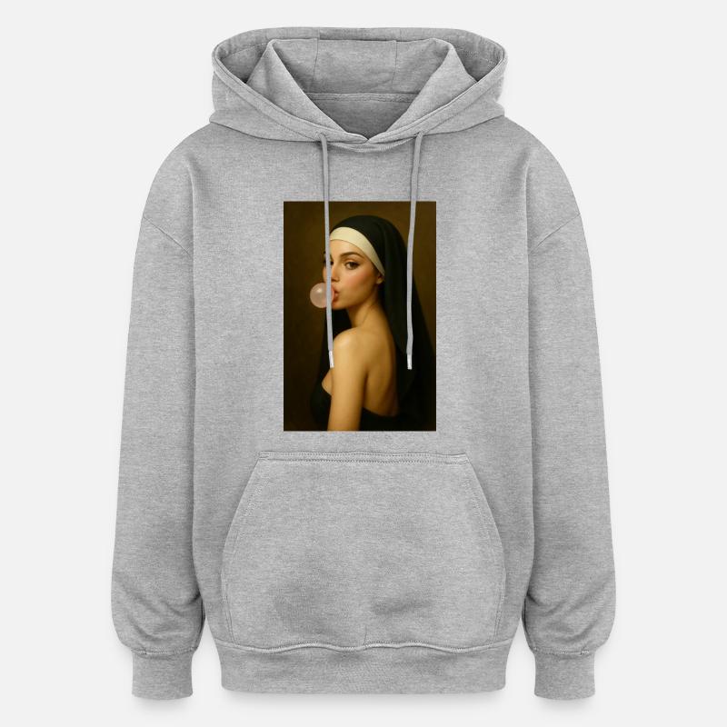 Appel sacré - Sweat à capuche oversize unisexe - gris chiné