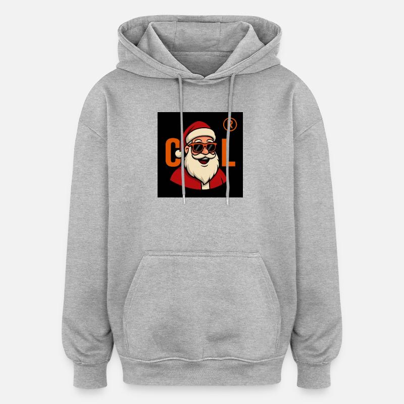 Sinterklaas avec lunettes de soleil - Sweat à capuche oversize unisexe - gris chiné