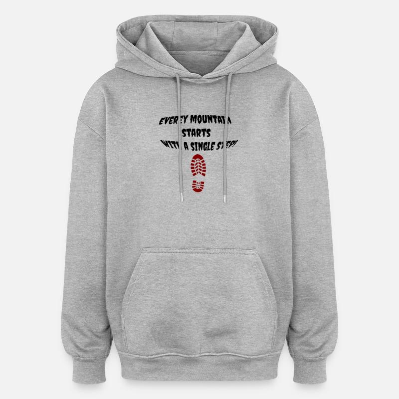 first_step - Oversized Unisex Hoodie - heather grey