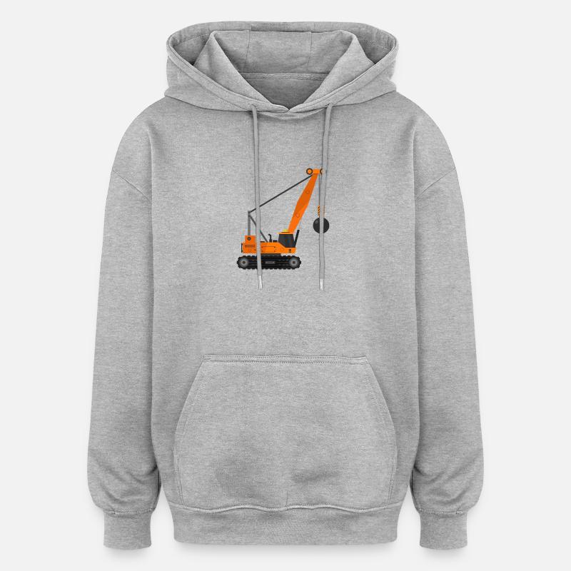 Grue à billes de démolition - Sweat à capuche oversize unisexe - gris chiné