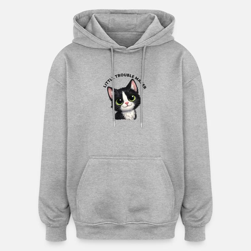 Little Trouble Maker - Oversized Unisex Hoodie - heather grey