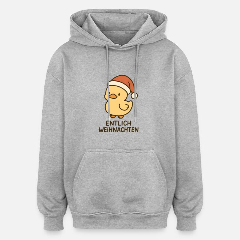 Joyeux Noël - Sweat à capuche oversize unisexe - gris chiné