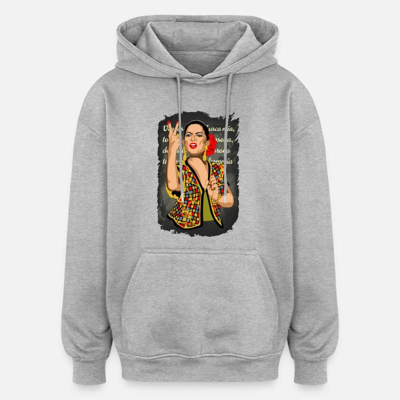 LOLA Poem - Oversized Unisex Hoodie - heather grey