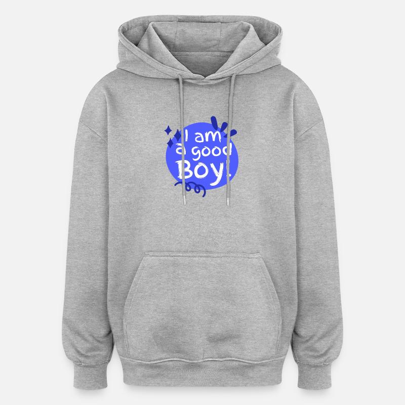 Sono un bravo ragazzo - Felpa con cappuccio unisex oversize - grigio melange