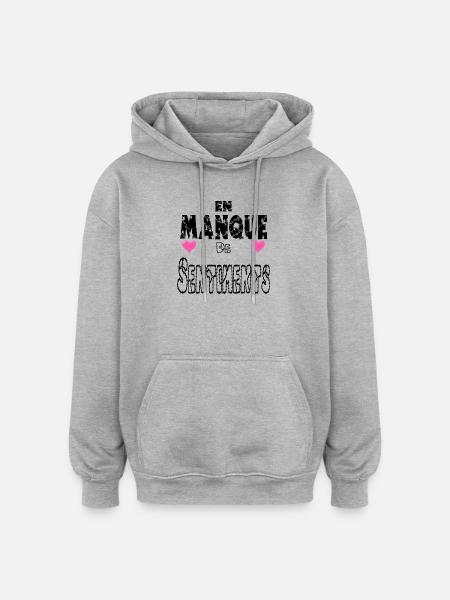 In Need of Feelings - Oversized Unisex Hoodie - heather grey