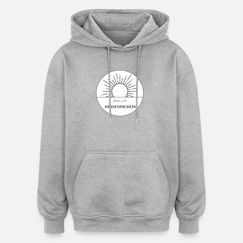 Écœur du lever du soleil - Sweat à capuche oversize unisexe - gris chiné