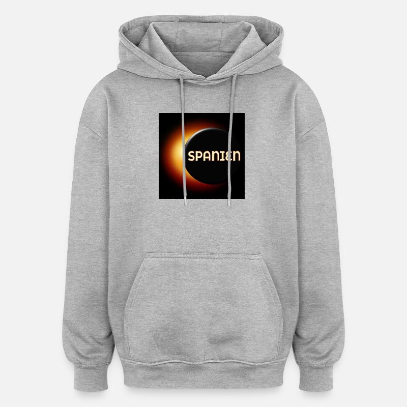 Total Solar Eclipse Spain 2026 - Oversized Unisex Hoodie - heather grey