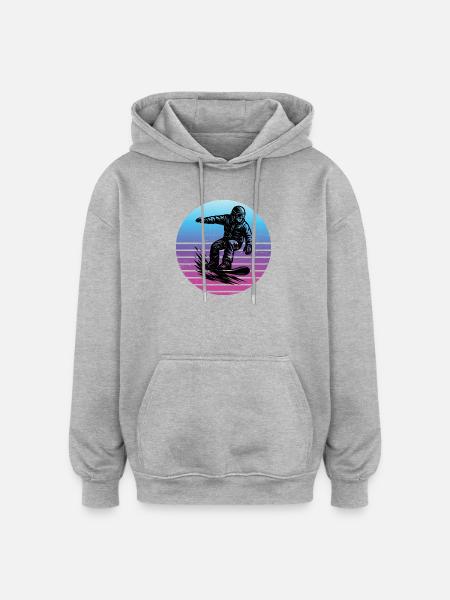 Short and clear snowboard - Oversized Unisex Hoodie - heather grey