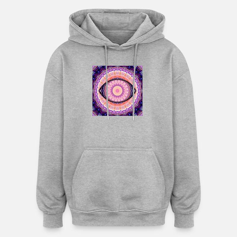 Œil de la Vérité - Sweat à capuche oversize unisexe - gris chiné