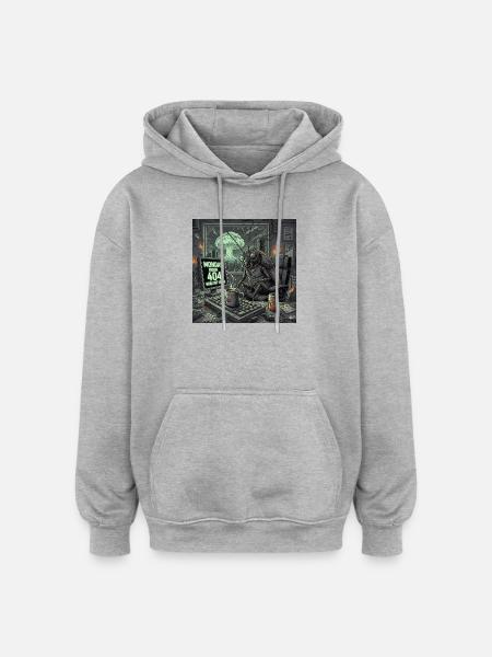 Post-Apocalyptic Monday - Roach Office Crisis - Oversized Unisex Hoodie - heather grey
