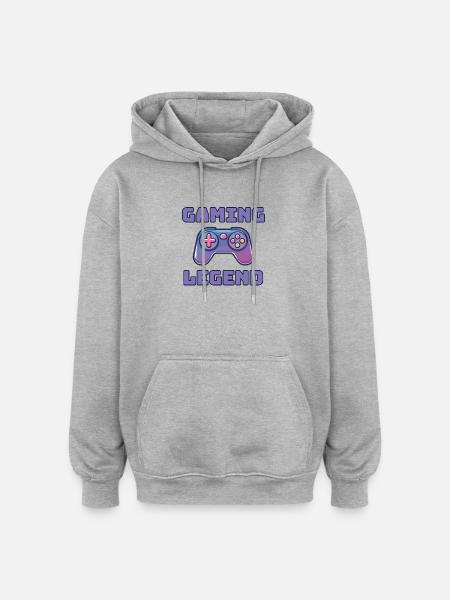 Geschenkidee für Konsolenspieler - Oversized Unisex Hoodie - Grau meliert