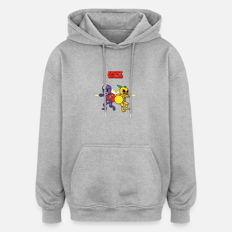 Fruit Wars Obstkrieger - Oversized Unisex Hoodie - Grau meliert