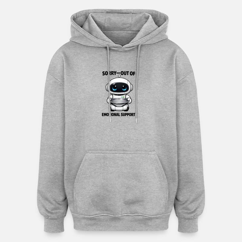 Snack Bot Küchenfreund - Sweat à capuche oversize unisexe - gris chiné