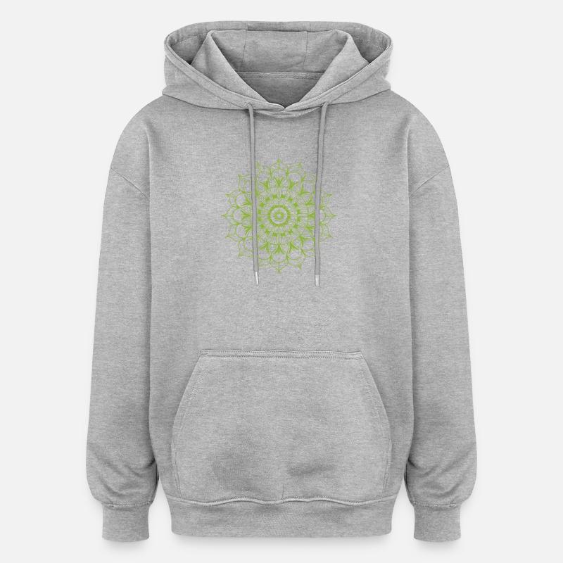 Mandala - Oversized luvtröja unisex - gråmelerad