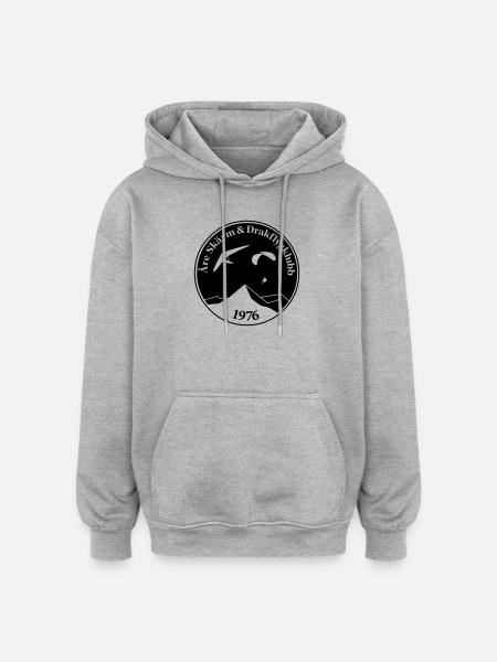 Round logo - Oversized Unisex Hoodie - heather grey