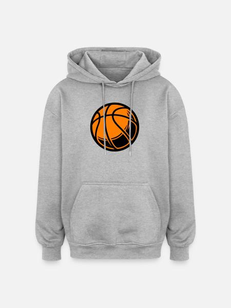 Basketball Ball - Oversized Unisex Hoodie - heather grey