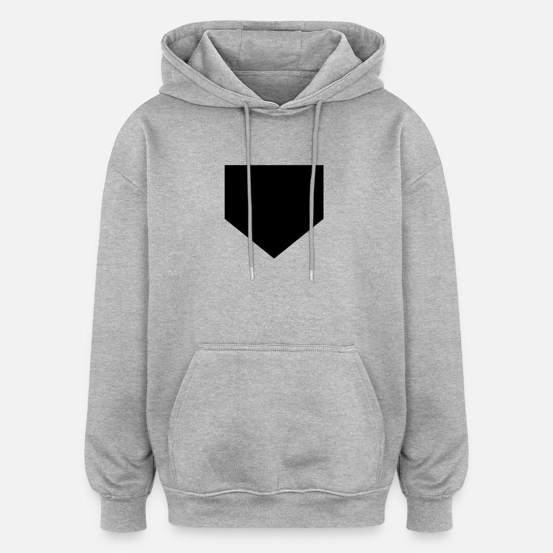 Marbre de baseball - Sweat à capuche oversize unisexe - gris chiné