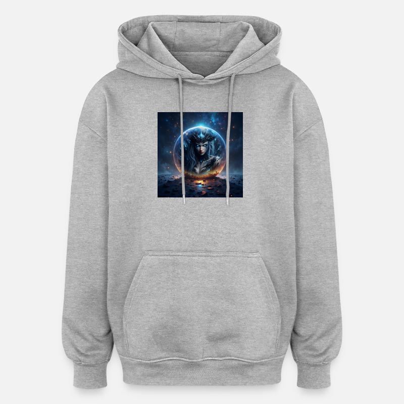 Reine de glace dans Stardome - Sweat à capuche oversize unisexe - gris chiné